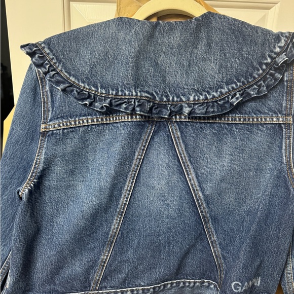 Ganni Ruffle Denim Jacket - Picture 6 of 8